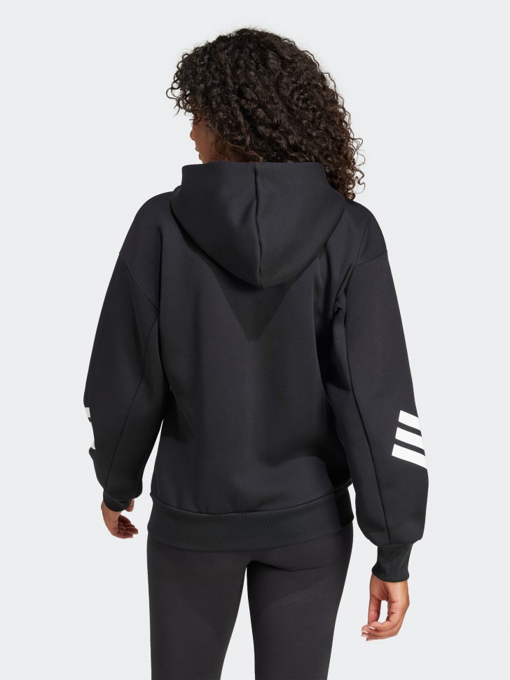 Толстовка жіноча Adidas W FI 3S FZ HD чорна JE0171 изображение 4