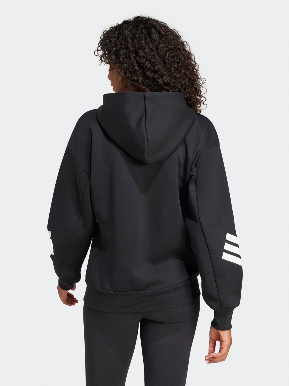 Толстовка жіноча Adidas W FI 3S FZ HD чорна JE0171 — фото 4