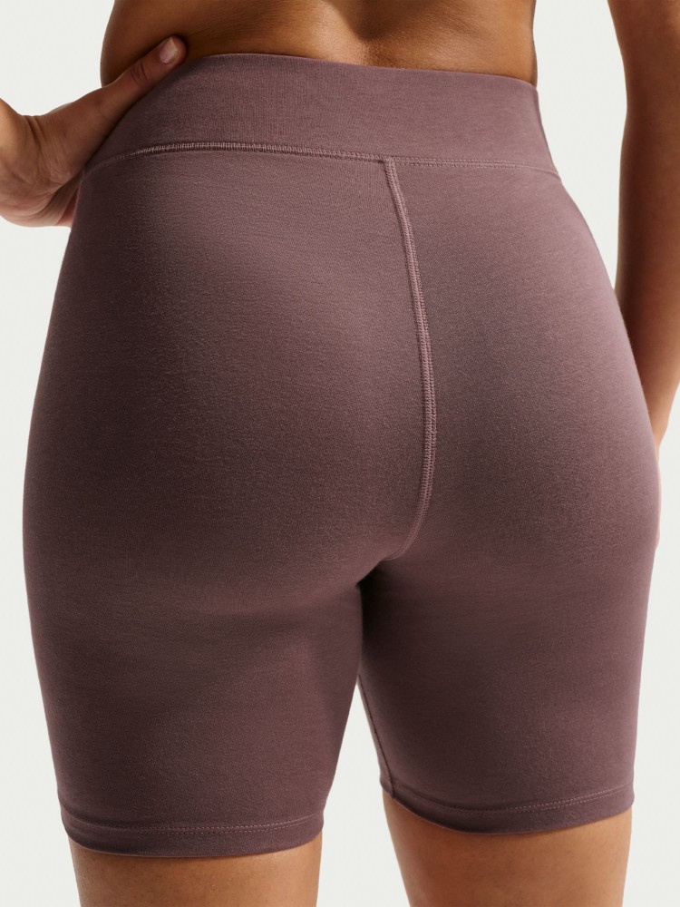 Шорты женские Nike W NSW NK CLSC HR 8IN SHORT коричневые DV7797-502 изображение 4