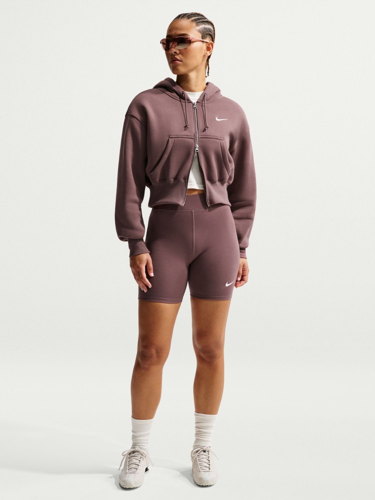 Шорты женские Nike W NSW NK CLSC HR 8IN SHORT коричневые DV7797-502 изображение 5