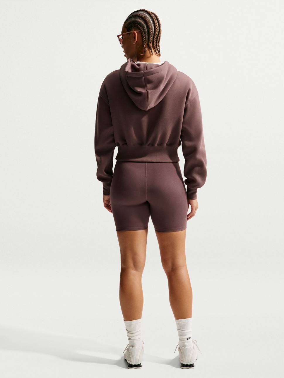 Шорти жіночі Nike W NSW NK CLSC HR 8IN SHORT коричневі DV7797-502 — фото 6