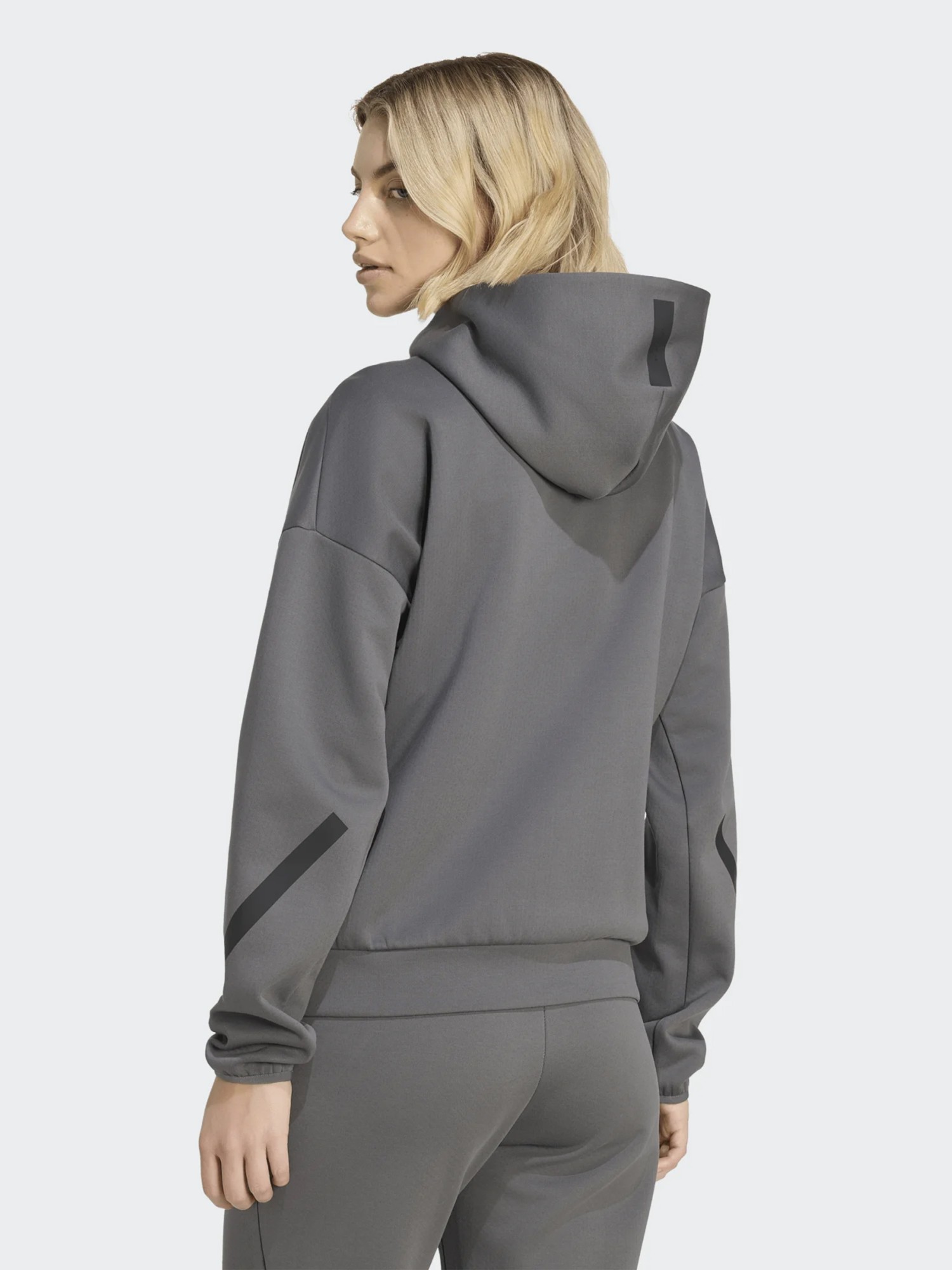 Толстовка жіноча Adidas W Z.N.E. FZ темно-сіра KF6331 изображение 3