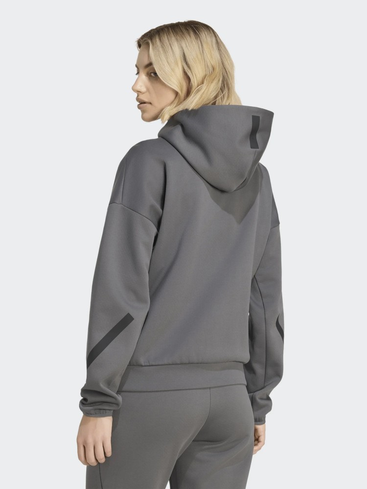 Толстовка жіноча Adidas W Z.N.E. FZ темно-сіра KF6331 изображение 3