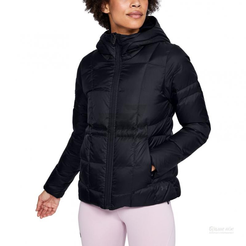 Куртка женская Under Armour Armour Down Hooded Jkt черная 1342814-001 изображение 3