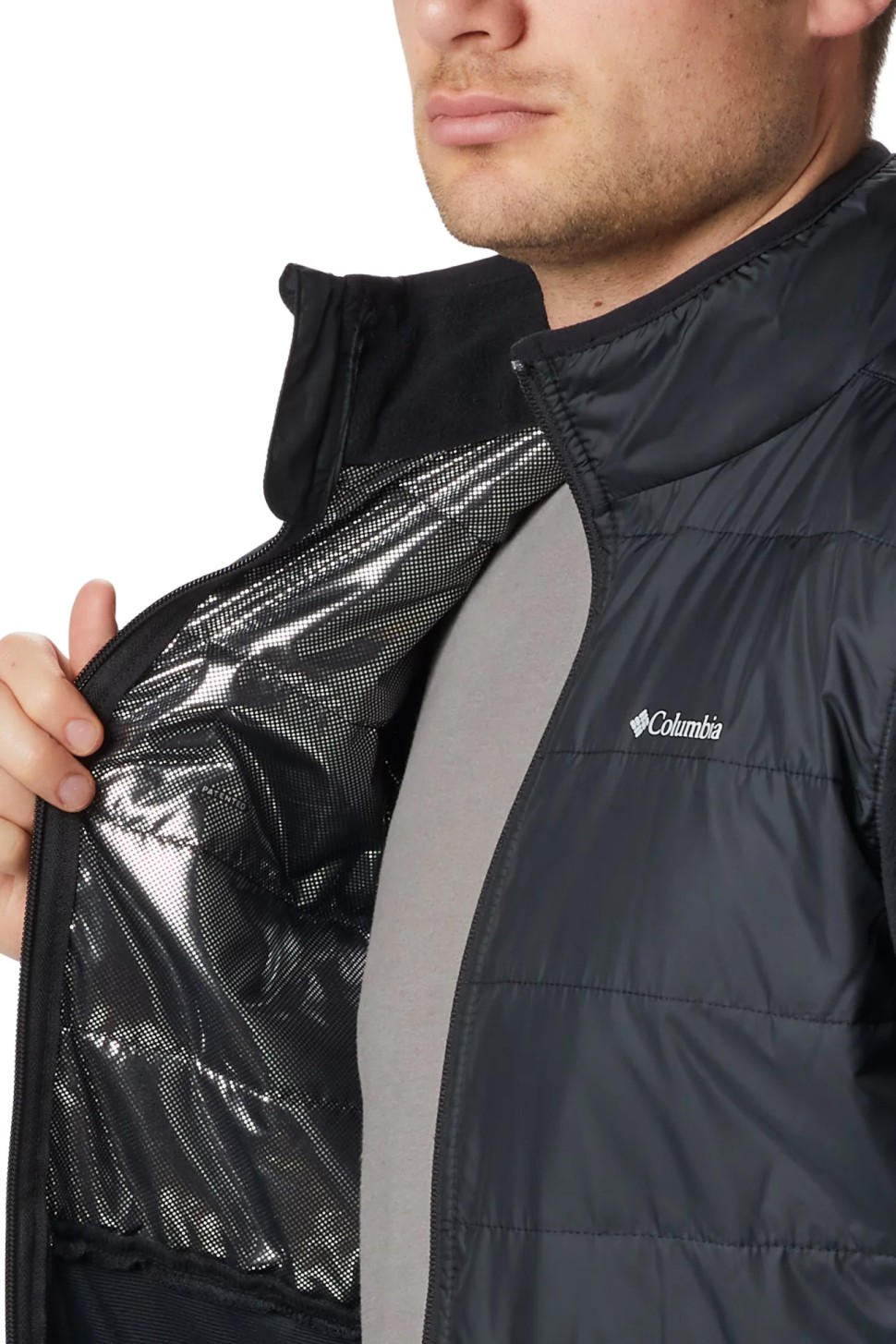 Толстовка чоловіча Columbia BASIN BUTTE™ FLEECE FULL ZIP чорна 1861601-010 — фото 4