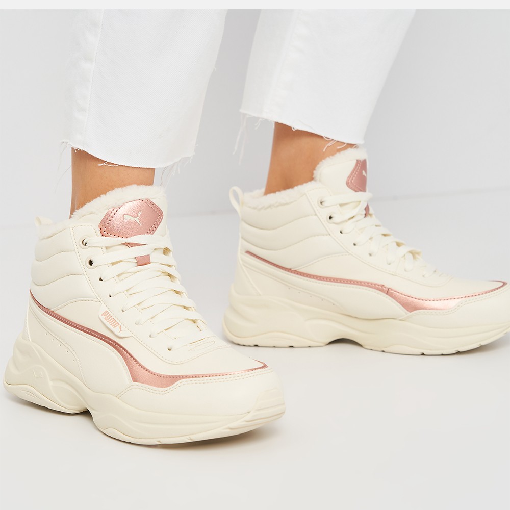 Ботинки женские Puma Cilia Mid Metallic кремовые 37583503 изображение 6