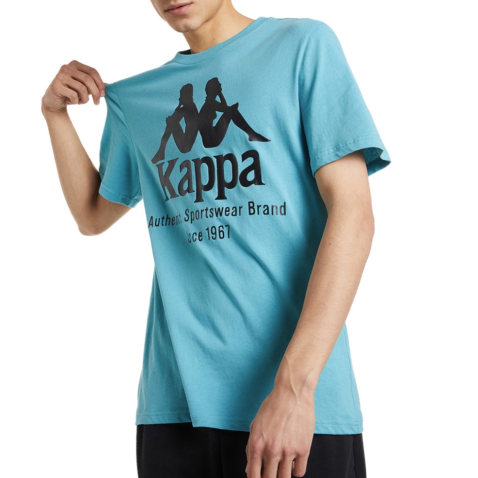 Футболка чоловіча Kappa зелена 110646-N2 — Sport City Футболка чоловіча Kappa зелена 110646-N2