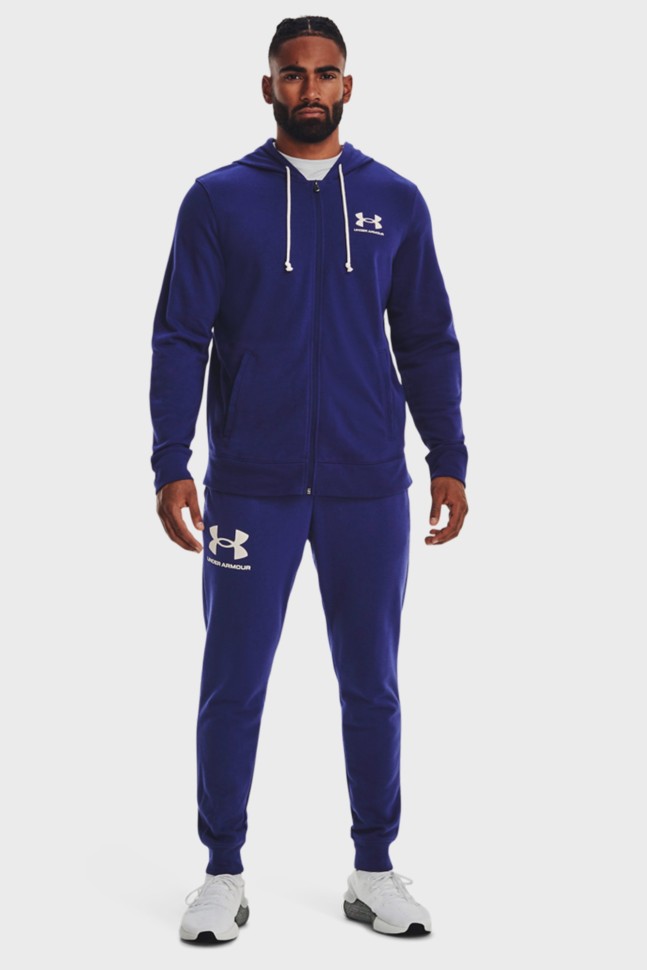 Толстовка чоловіча Under Armour UA Rival Terry LC FZ синя 1370409-468 изображение 3