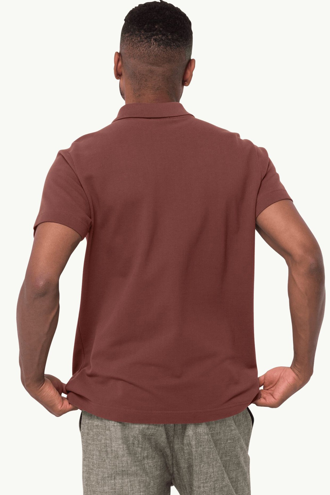 Футболка чоловічі Jack Wolfskin ESSENTIAL POLO M червона 1809301-2188 изображение 3