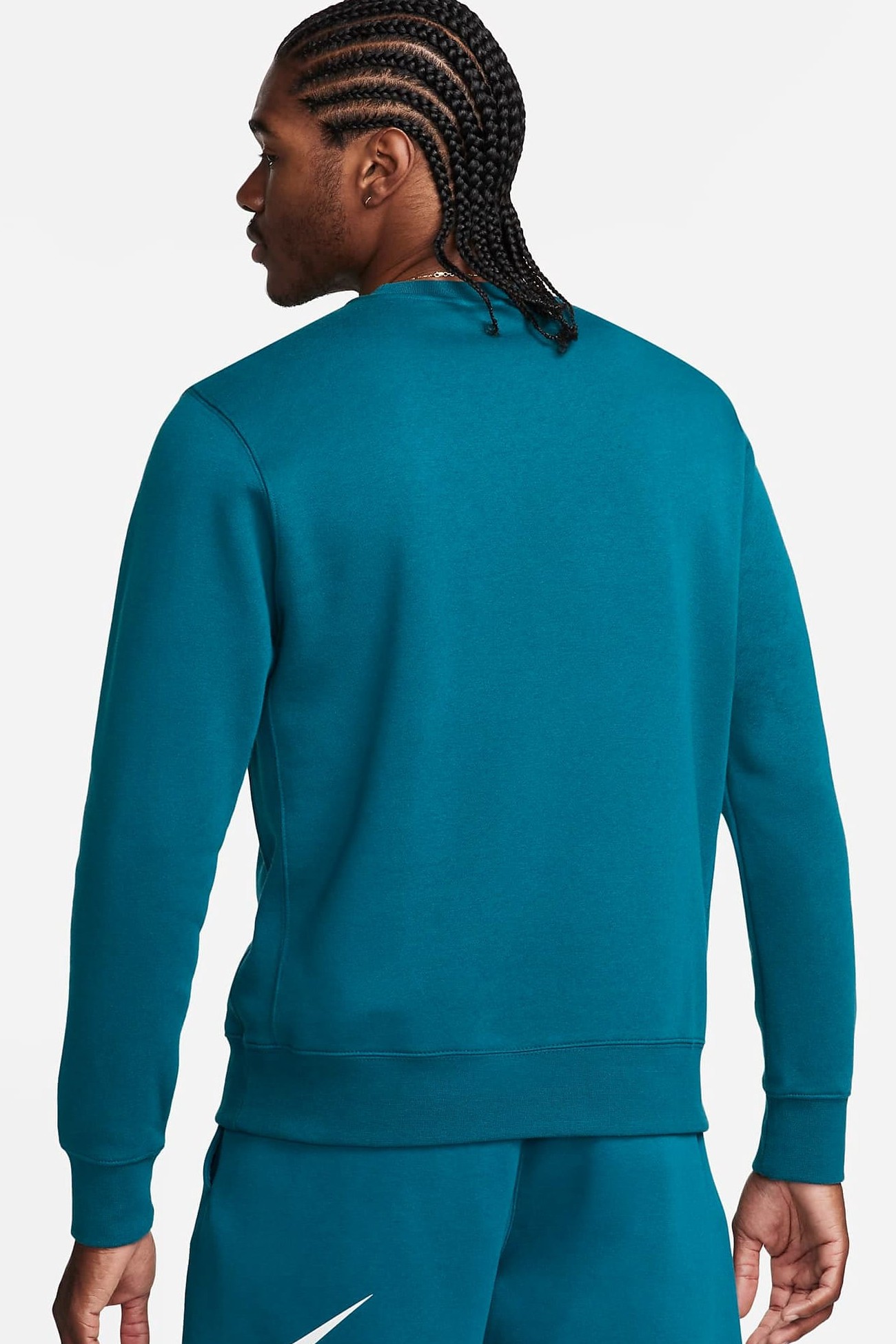 Толстовка мужская Nike M NSW CLUB CRW BB бирюзовая BV2662-381 изображение 3