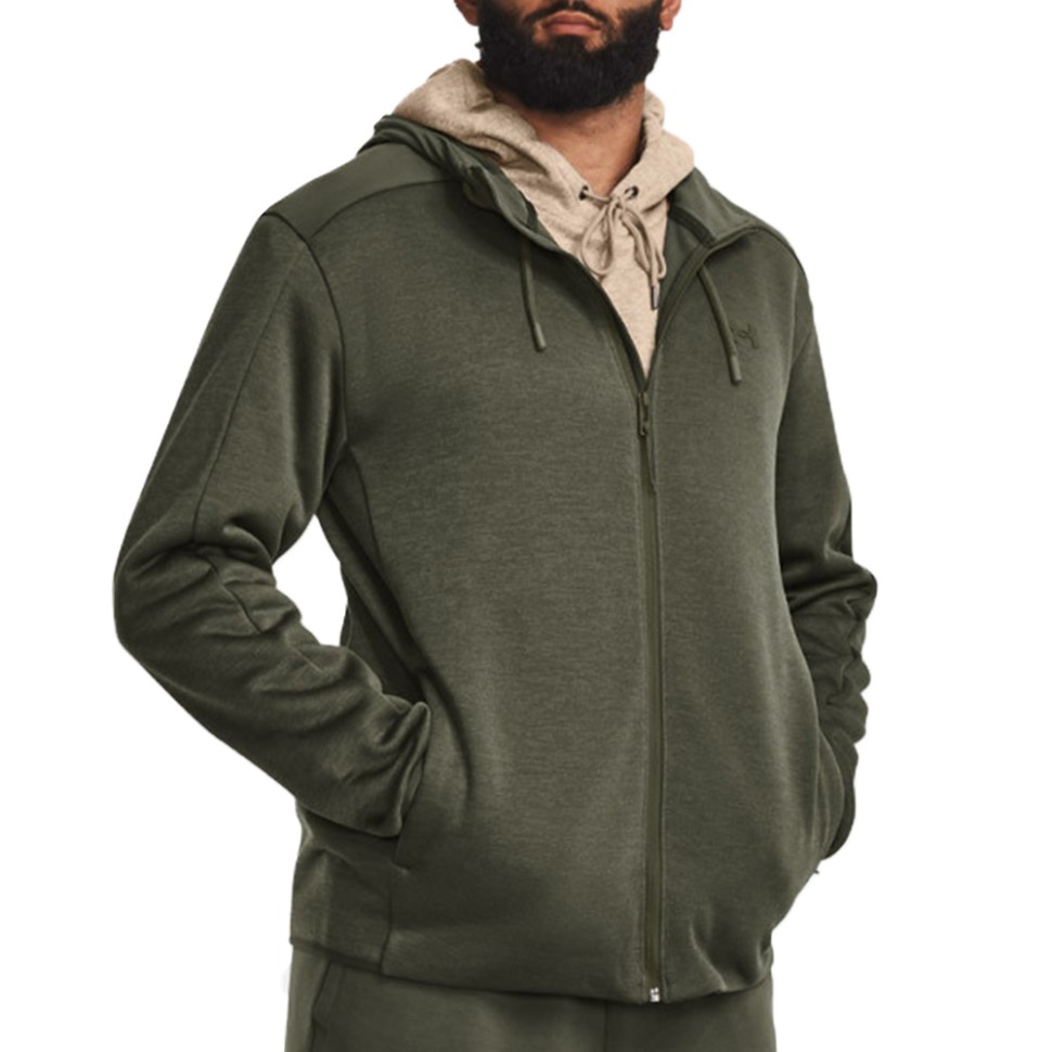 Толстовка чоловіча Under Armour UA ESSENTIAL SWACKET оливкова 1378824-390 — фото 1