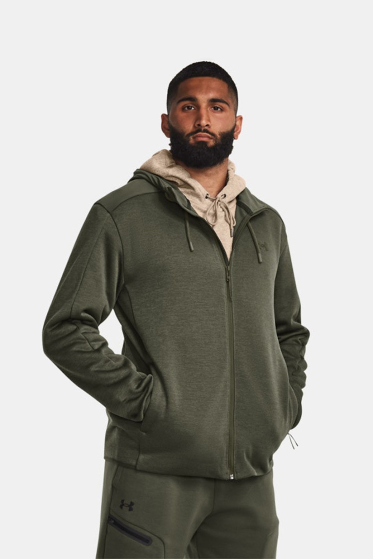Толстовка чоловіча Under Armour UA ESSENTIAL SWACKET оливкова 1378824-390 изображение 2