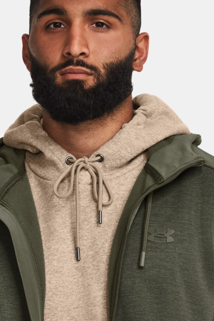 Толстовка мужская Under Armour UA ESSENTIAL SWACKET оливковая 1378824-390 изображение 4