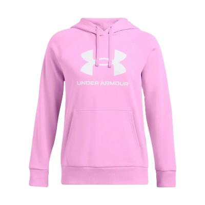 Толстовка женская Under Armour UA Rival Fleece Big Logo Hdy розовая 1379501-638