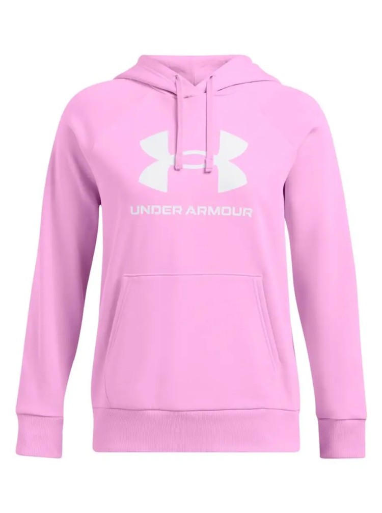 Толстовка женская Under Armour UA Rival Fleece Big Logo Hdy розовая 1379501-638 изображение 2
