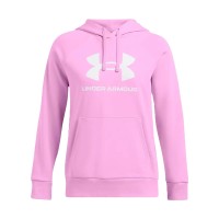 Толстовка женская Under Armour UA Rival Fleece Big Logo Hdy розовая 1379501-638 изображение 6