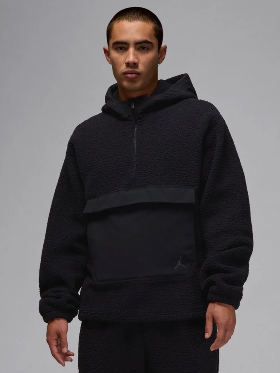 Толстовка чоловіча Nike M J FLIGHT SHERPA TOP чорна FV7452-010 — фото 2