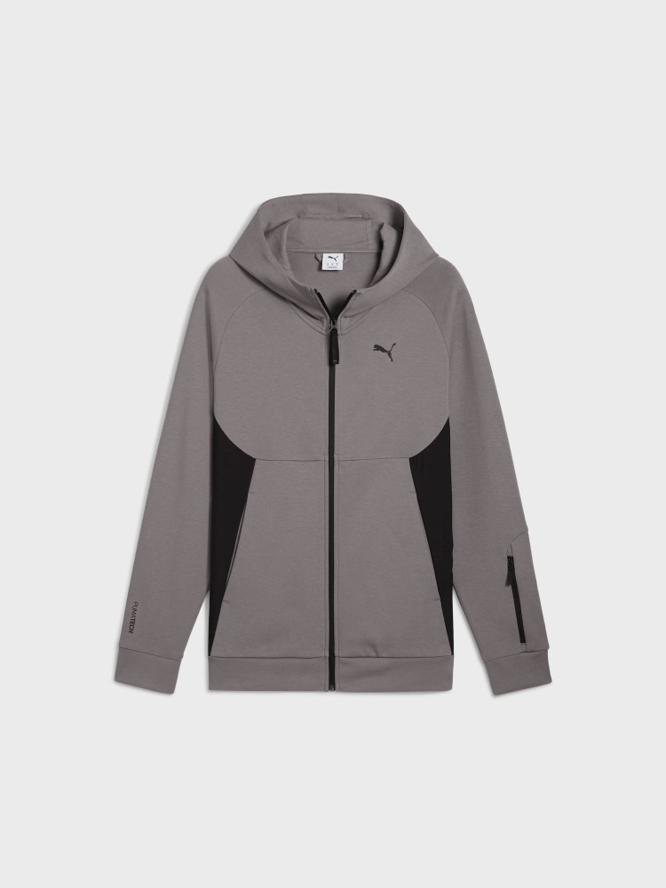 Толстовка чоловіча Puma PUMATECH Full-Zip Hoodie графiтова 68460579 изображение 2