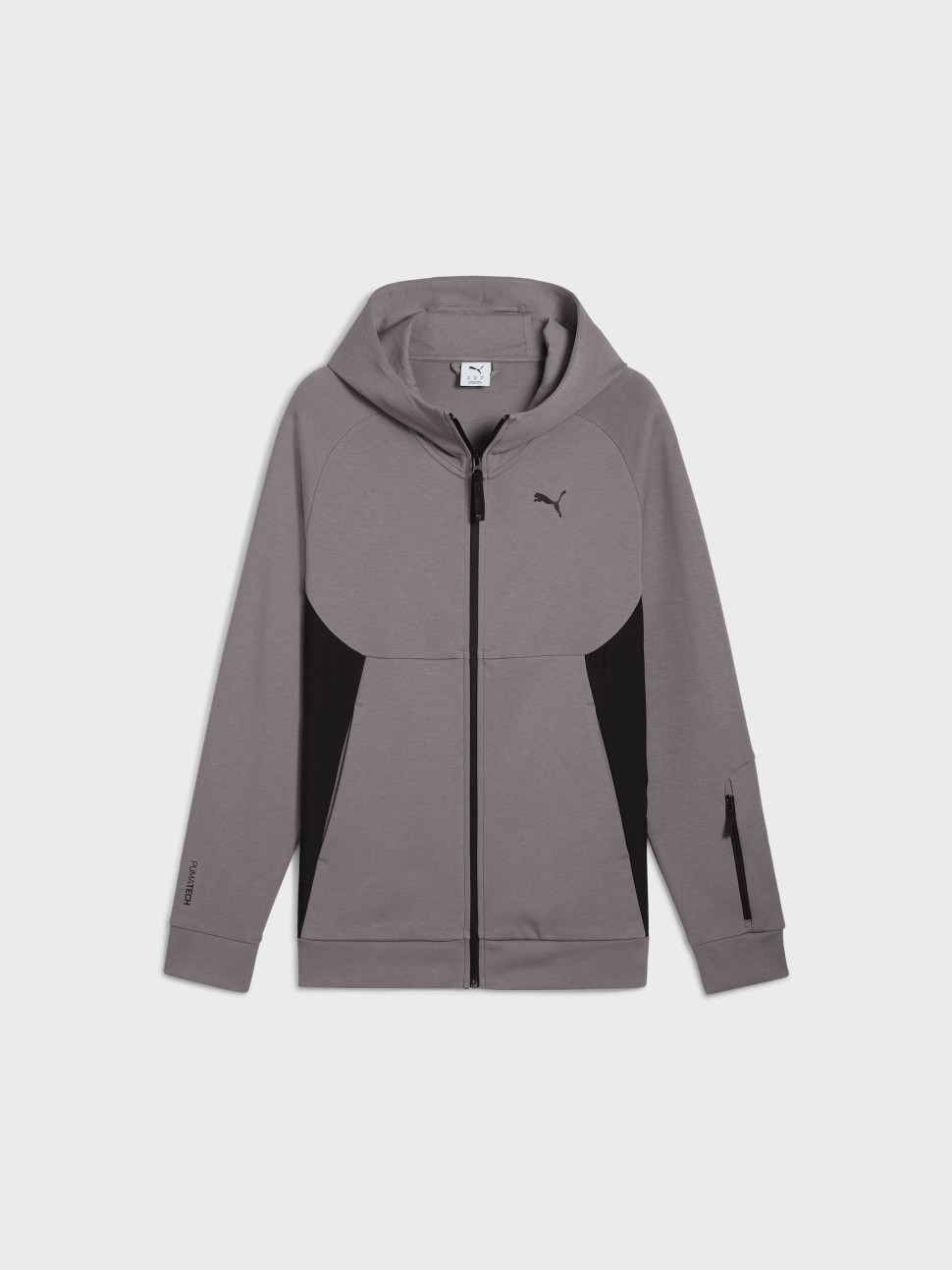 Толстовка чоловіча Puma TECH Full-Zip Hoodie графiтова 68460579 — фото 2