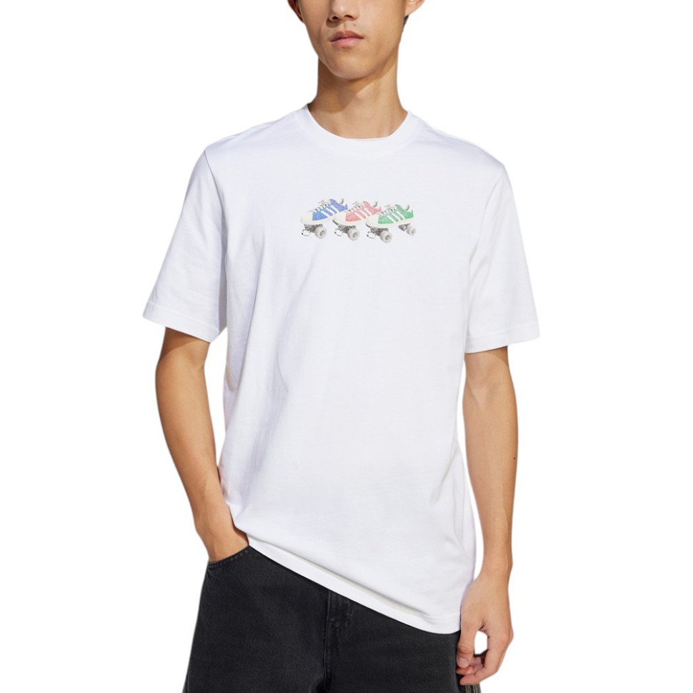 Футболка мужская Adidas Q12 TS ROLLER белая JD0706 — Sport City Футболка мужская Adidas Q12 TS ROLLER белая JD0706