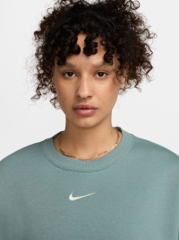 Толстовка женская Nike W NSW PHNX FLC OOS CREW зеленая DQ5761-017 изображение 4