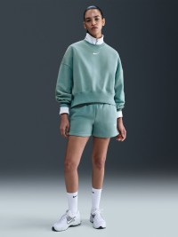 Толстовка женская Nike W NSW PHNX FLC OOS CREW зеленая DQ5761-017 изображение 8