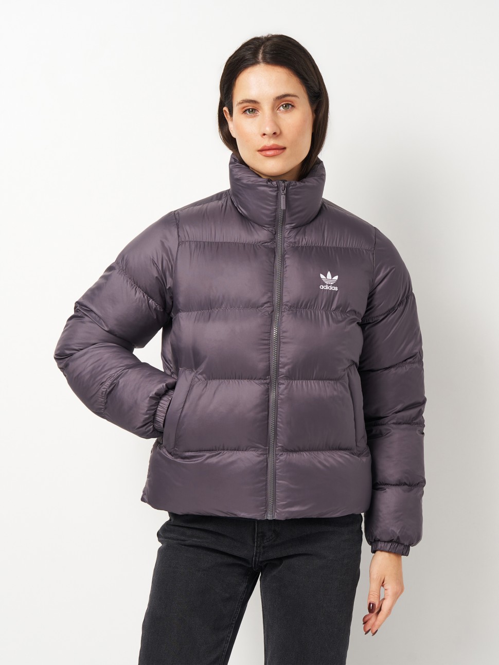 Куртка жіноча Adidas SHORT PUFFER фіолетова JX2949 — фото 2
