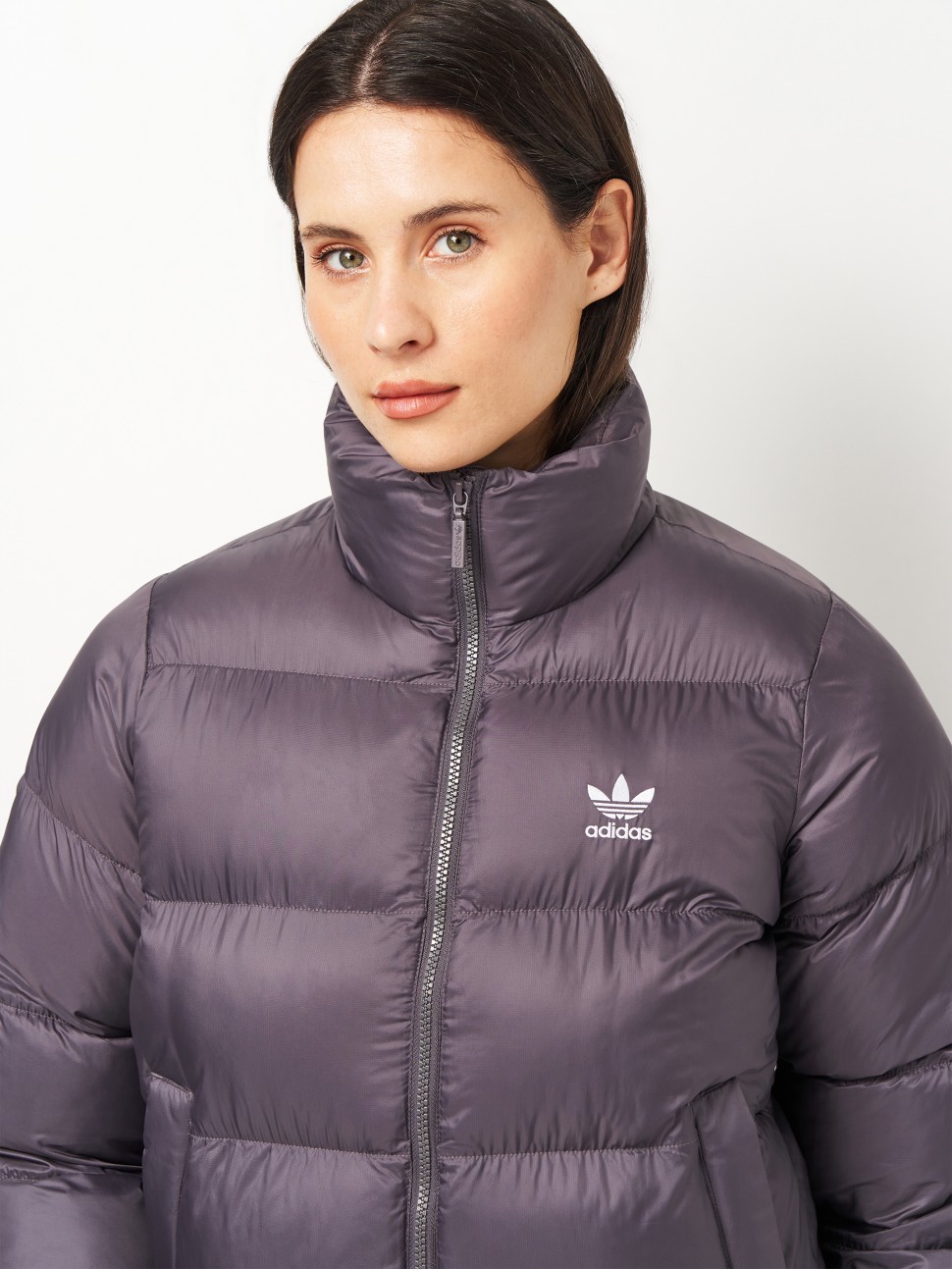 Куртка жіноча Adidas SHORT PUFFER фіолетова JX2949 — фото 5