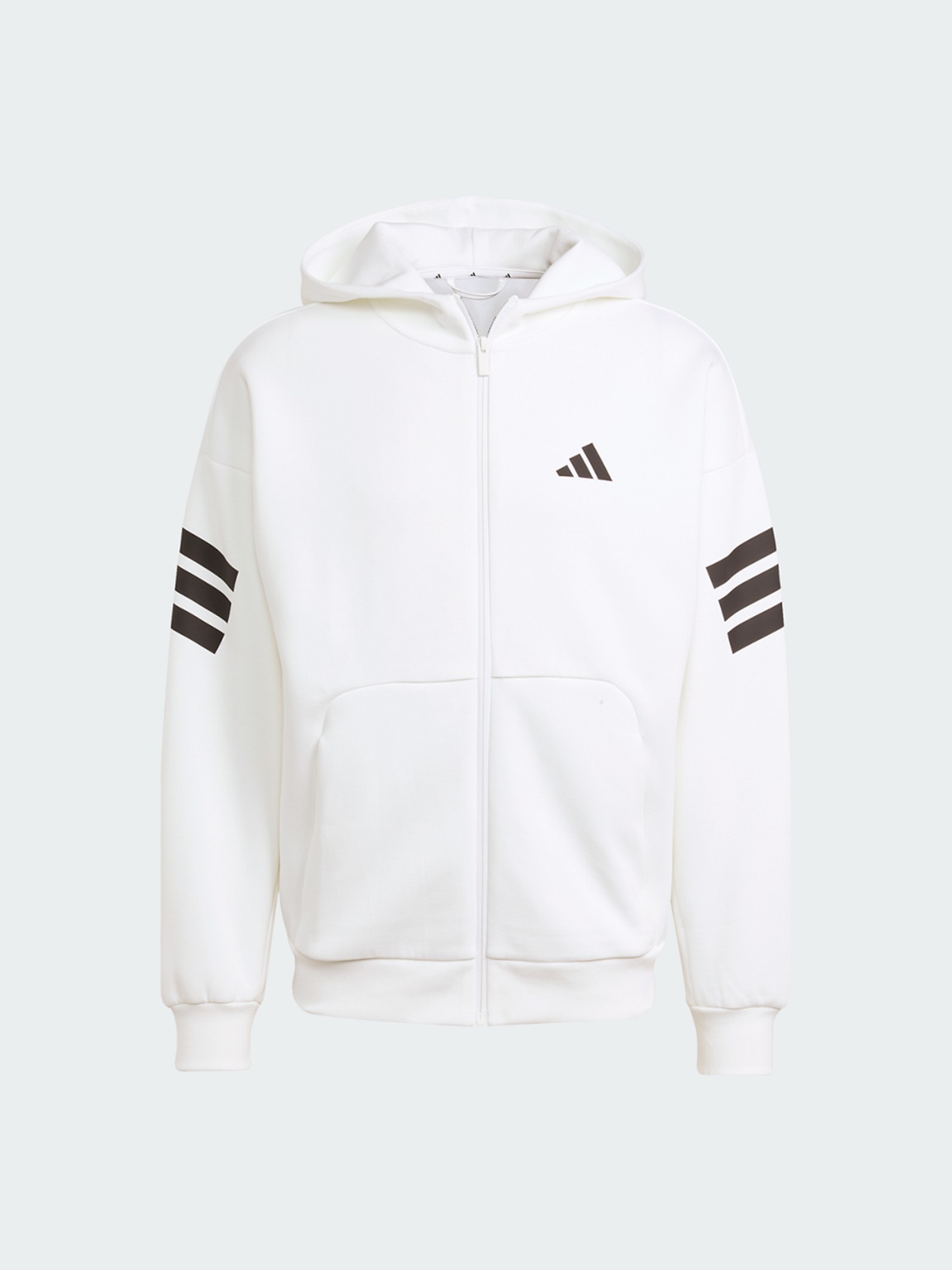 Толстовка чоловіча Adidas M FI 3S FZ біла JW7106 изображение 7