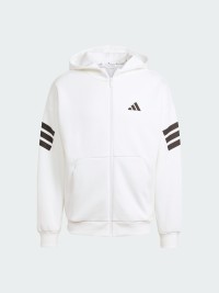 Толстовка чоловіча Adidas M FI 3S FZ біла JW7106 изображение 7