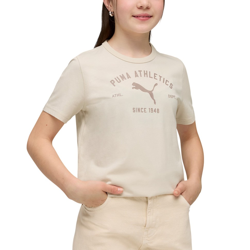 Футболка дитяча Puma CLASS Graphic Tee G молочна 69247387 — фото 1