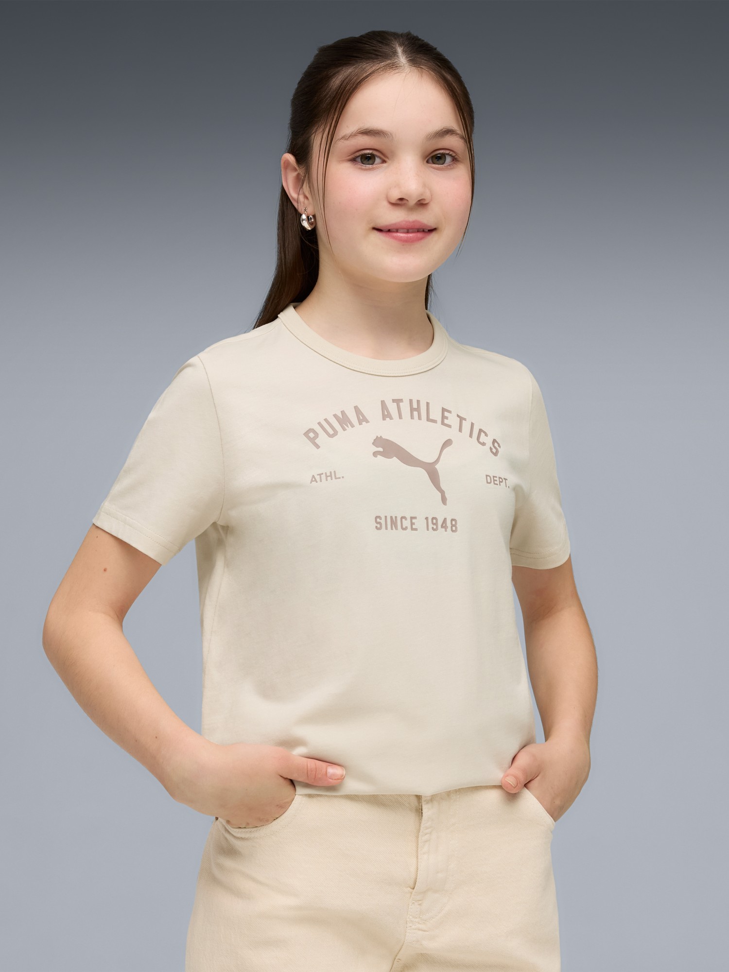  Футболка дитяча Puma CLASS Graphic Tee G молочна 69247387  изображение 2