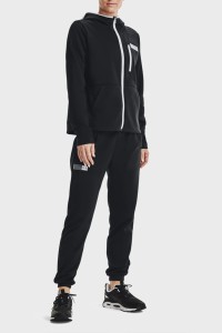 Толстовка жіноча Under Armour Armour Mixed Media Fz чорна 1365875-001 изображение 3