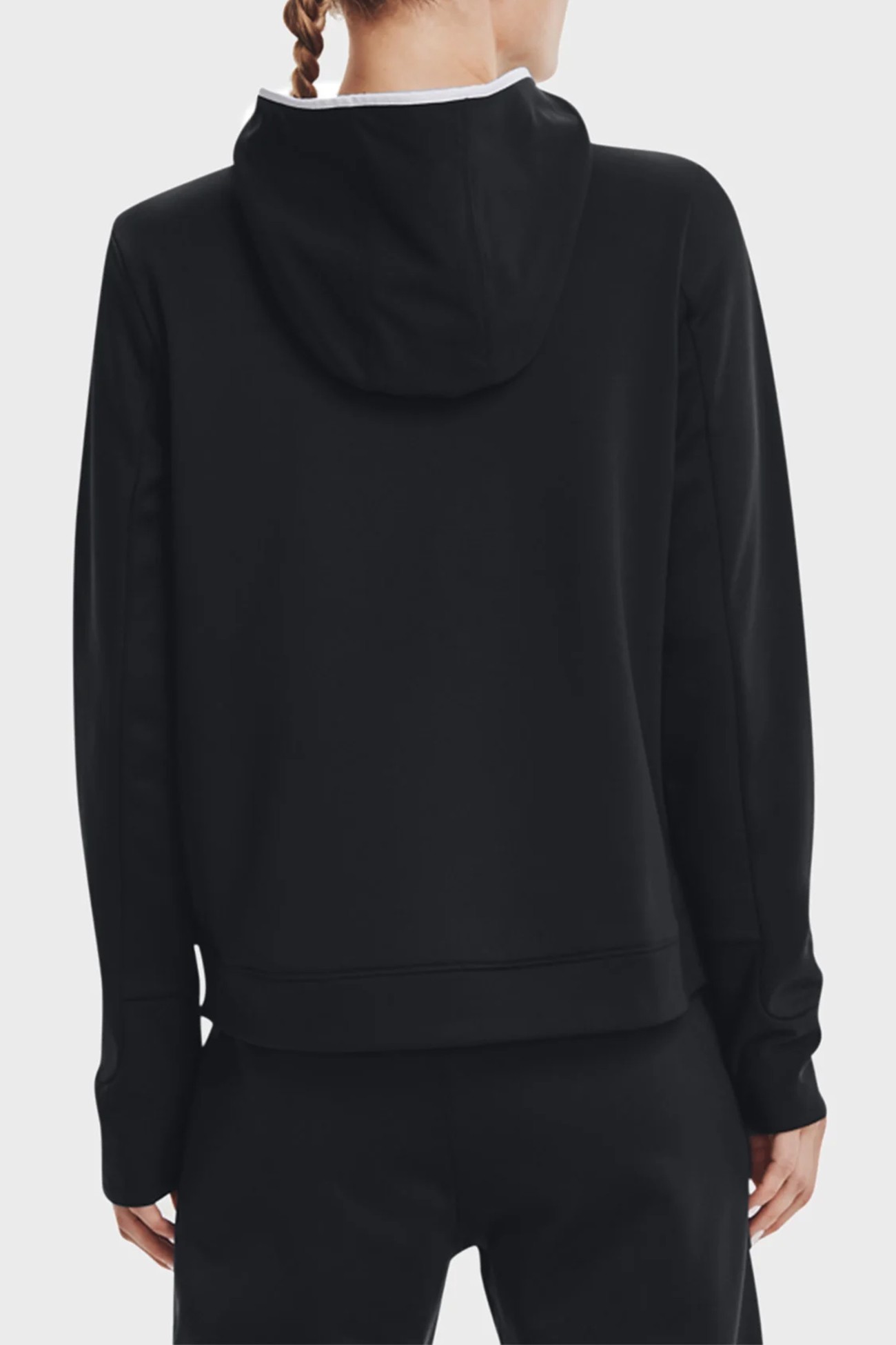 Толстовка женская Under Armour Armour Mixed Media Fz черная 1365875-001 изображение 4