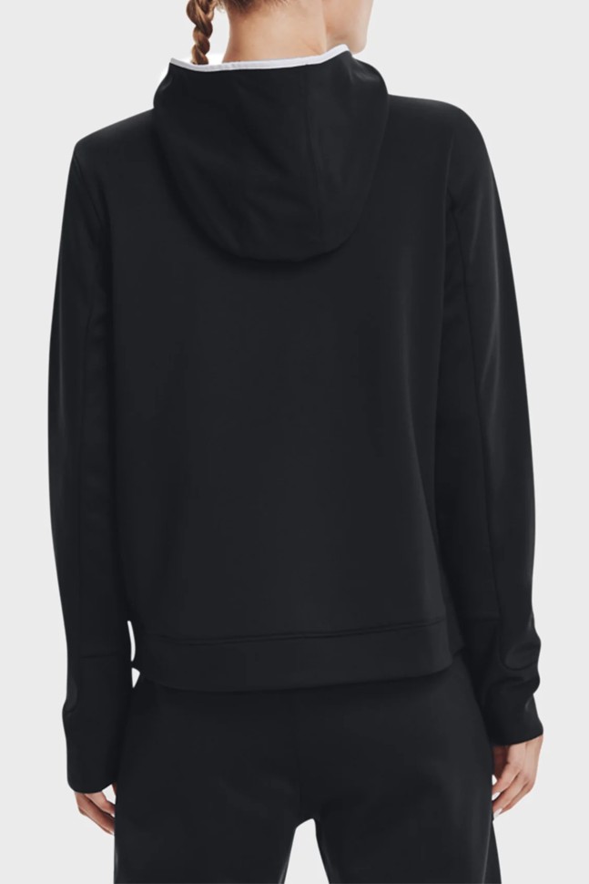 Толстовка жіноча Under Armour Armour Mixed Media Fz чорна 1365875-001 изображение 4