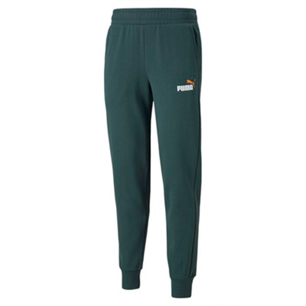 Брюки мужские ESS+ 2 Col Logo Pants Puma зеленые 58676780 изображение 1