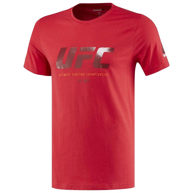 Футболка мужская Reebok UFC ULTIMATE FAN LOGO TEE красная BQ9276