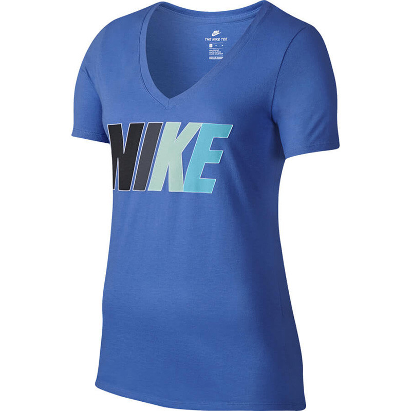 Футболка женская Nike Tee-Flavor Burts синяя 834775-478 изображение 2