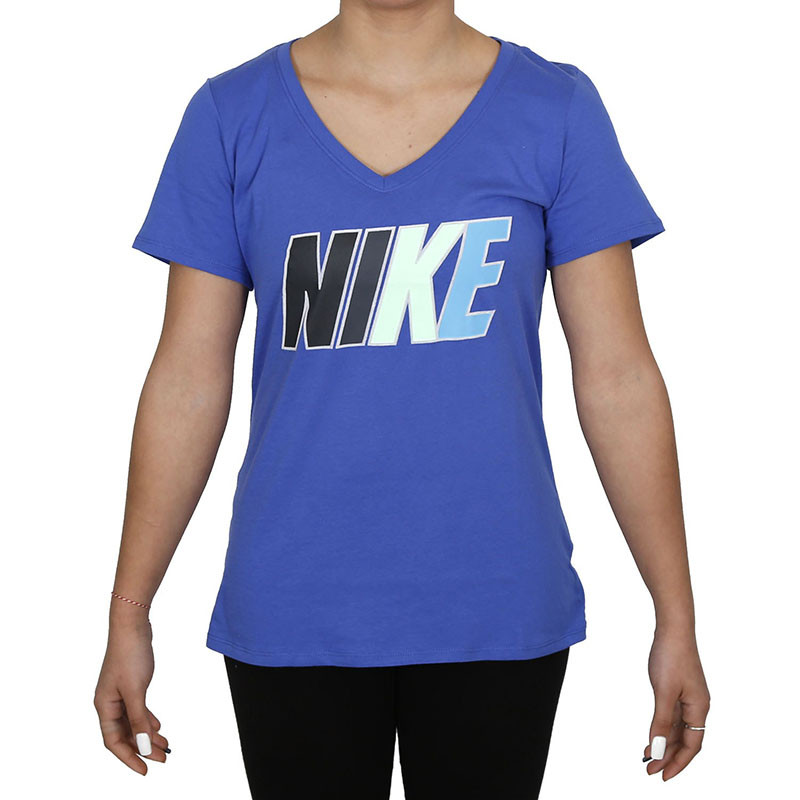 Футболка женская Nike Tee-Flavor Burts синяя 834775-478 изображение 1