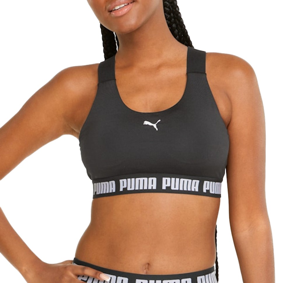 Бра жіночий Puma Mid Impact Feel it Bra чорний 52166901 — фото 1
