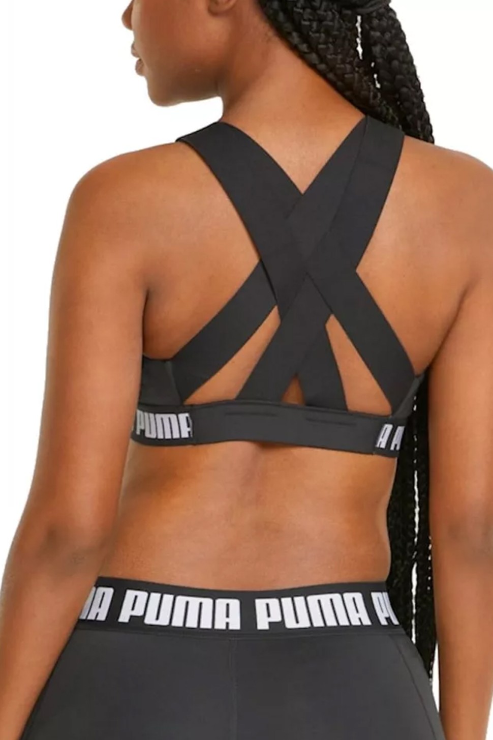 Бра жіночий Puma Mid Impact Feel it Bra чорний 52166901 — фото 3