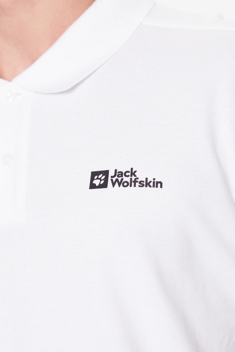 Футболка чоловічі Jack Wolfskin ESSENTIAL POLO M біла 1809301-5000 — фото 4