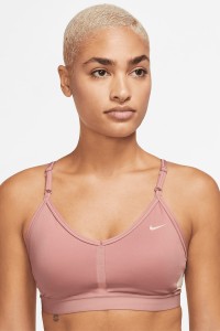 Бра жіночий Nike W NK INDY BRA V-NECK рожевий CZ4456-618 изображение 2