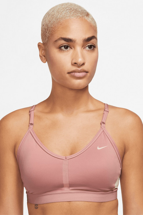 Бра жіночий Nike W NK INDY BRA V-NECK рожевий CZ4456-618 изображение 2
