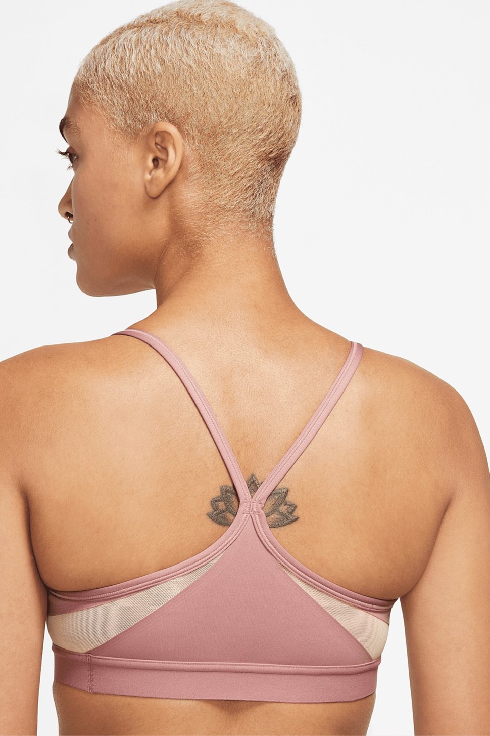 Бра жіночий Nike W NK INDY BRA V-NECK рожевий CZ4456-618 — фото 4