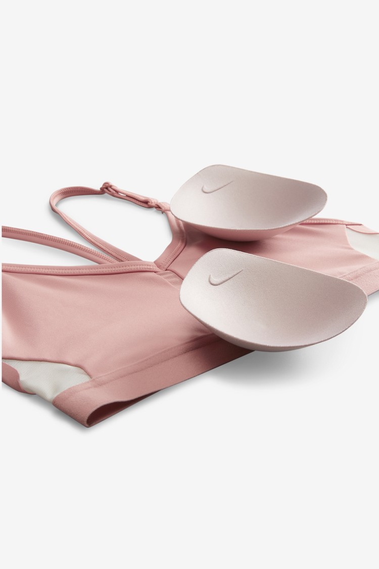 Бра жіночий Nike W NK INDY BRA V-NECK рожевий CZ4456-618 изображение 5