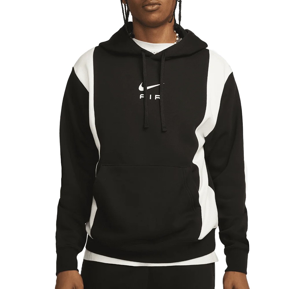 Толстовка мужская Nike M NSW SW AIR PO HOODY FLC BB черная FN7691-010