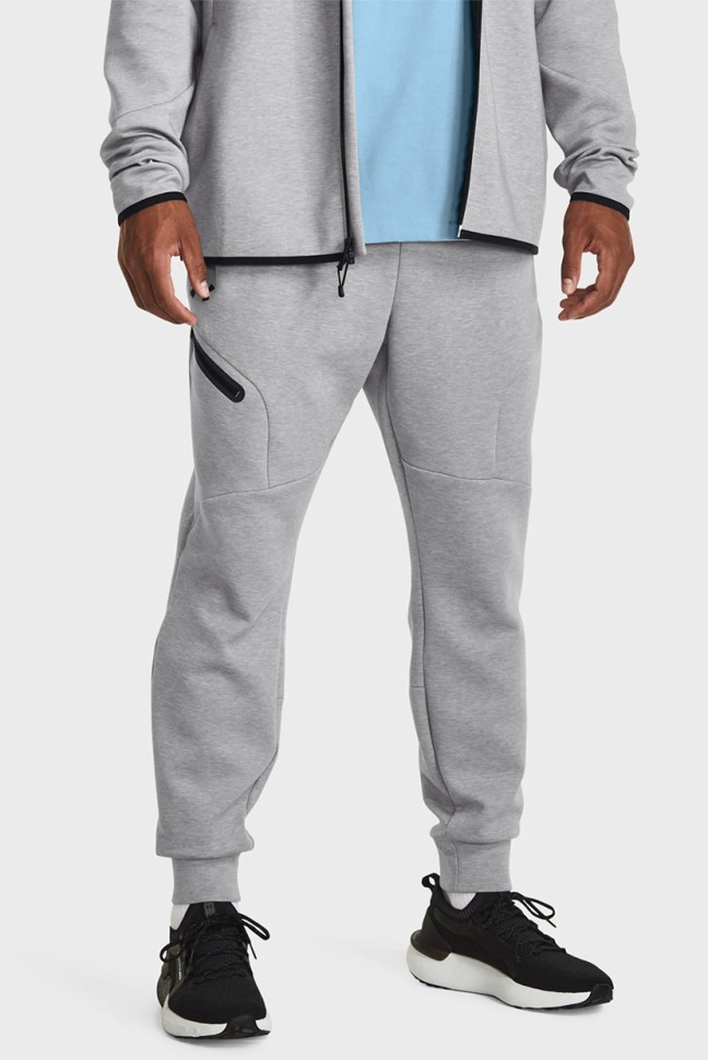 Брюки мужские Under Armour UA Unstoppable Flc Joggers серые 1379808-011 изображение 2