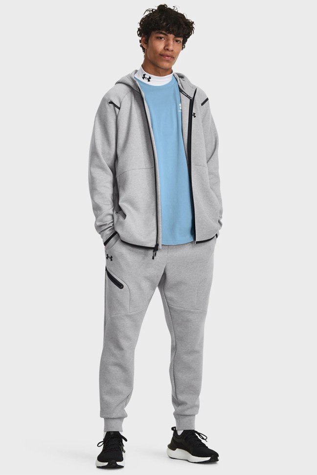 Брюки мужские Under Armour UA Unstoppable Flc Joggers серые 1379808-011 изображение 3