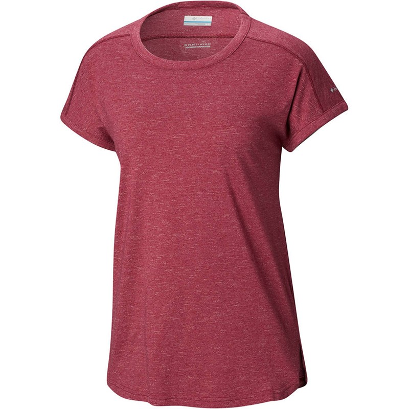 Футболка женская Columbia PILSNER PEAK TEE GN бордовая 1836731-550 — Sport City Футболка женская Columbia PILSNER PEAK TEE GN бордовая 1836731-550
